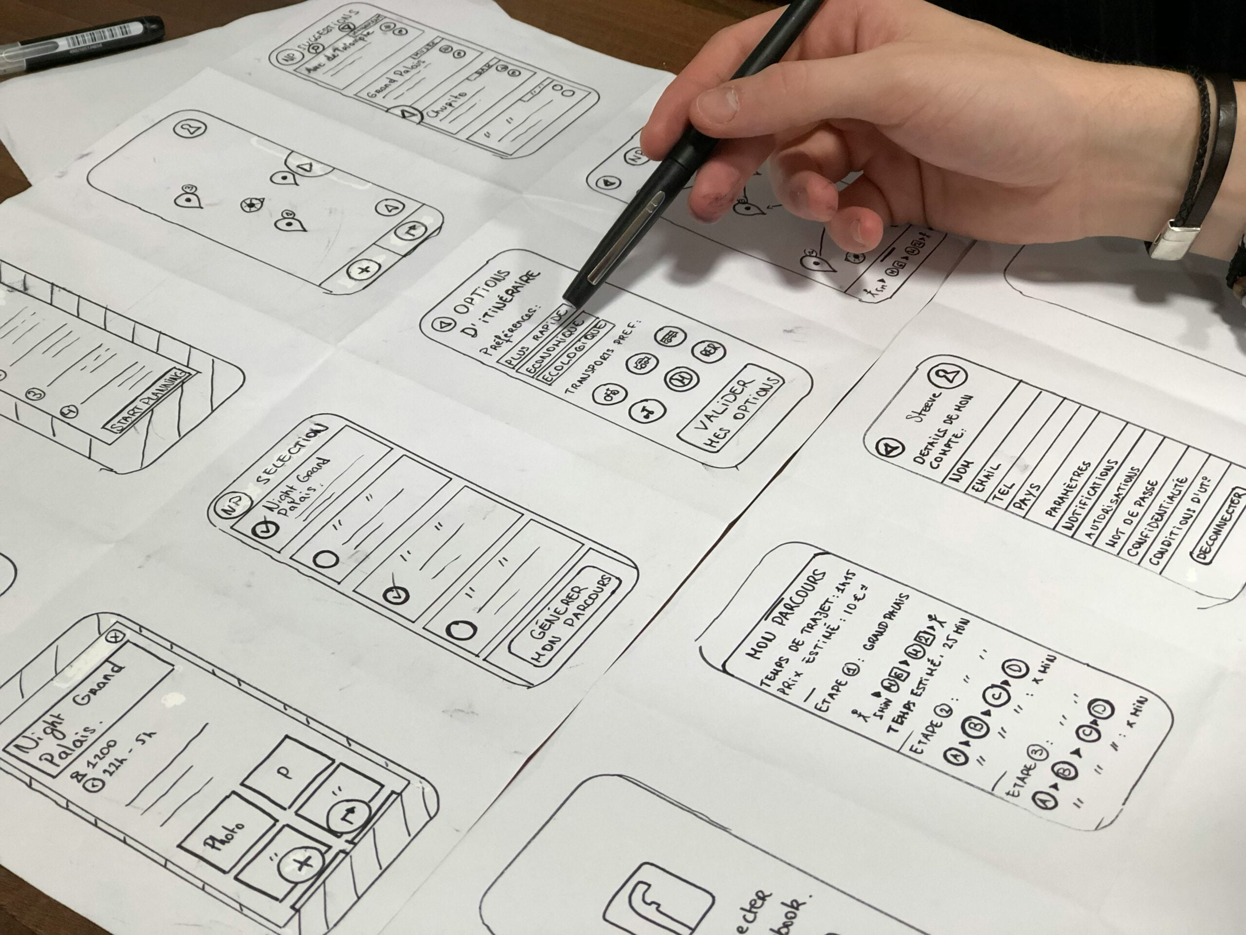 an image of hand-drawn prototype